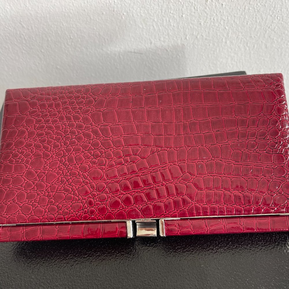 SEA GEM ART Evening clutch Red leather shells - Picture 11 of 14